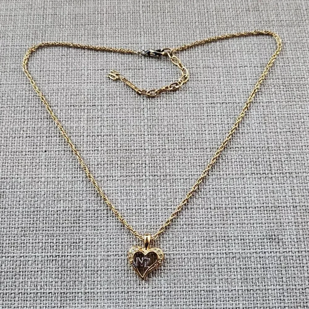 Nina Ricci Women Necklace Gold Tone Heart Shape Pendant Jewelry - Picture 4 of 11